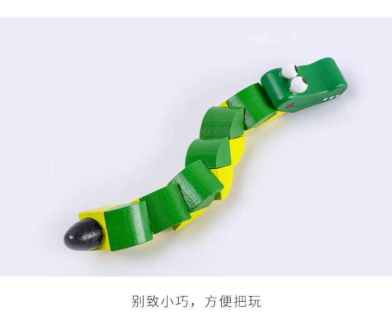 百变鳄鱼木质玩具可活动早教变形玩具小颗粒积木孩子生日礼物批发详情3