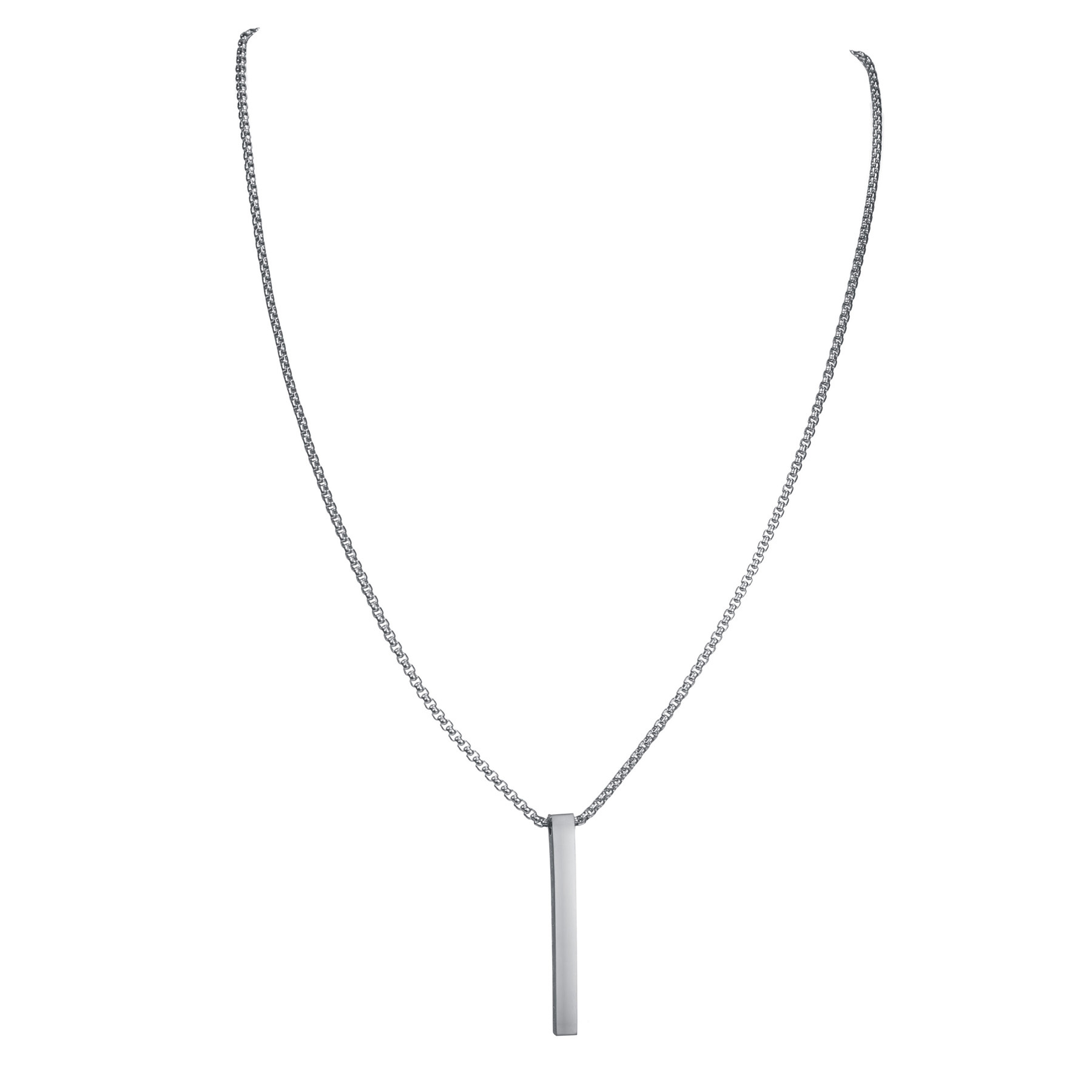 A new set of three-piece titanium steel necklaces with a neutral hip-hop style from Europe and America, a cross-border bestseller from Shein pic 7
