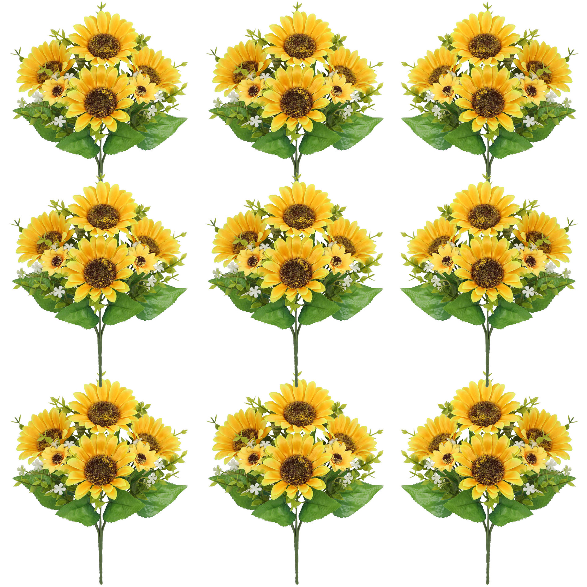 跨境热销仿真花向日葵雏菊太阳花家居装饰摆件户外绿植假花批发详情1