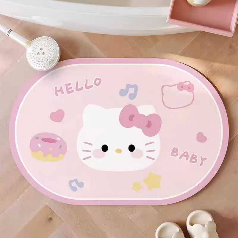 卡通可爱HelloKitty地垫家用浴室吸水卫生间门口防滑脚垫详情36