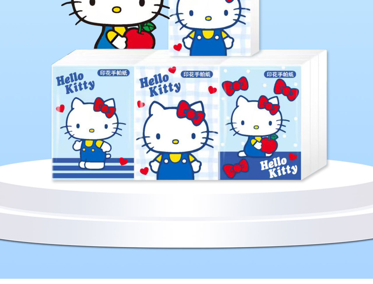Sanrio official printed handkerchief paper, Hello Kitty 9 packs of tissues, cute facial tissues, portable small packs of facial tissues pic 9