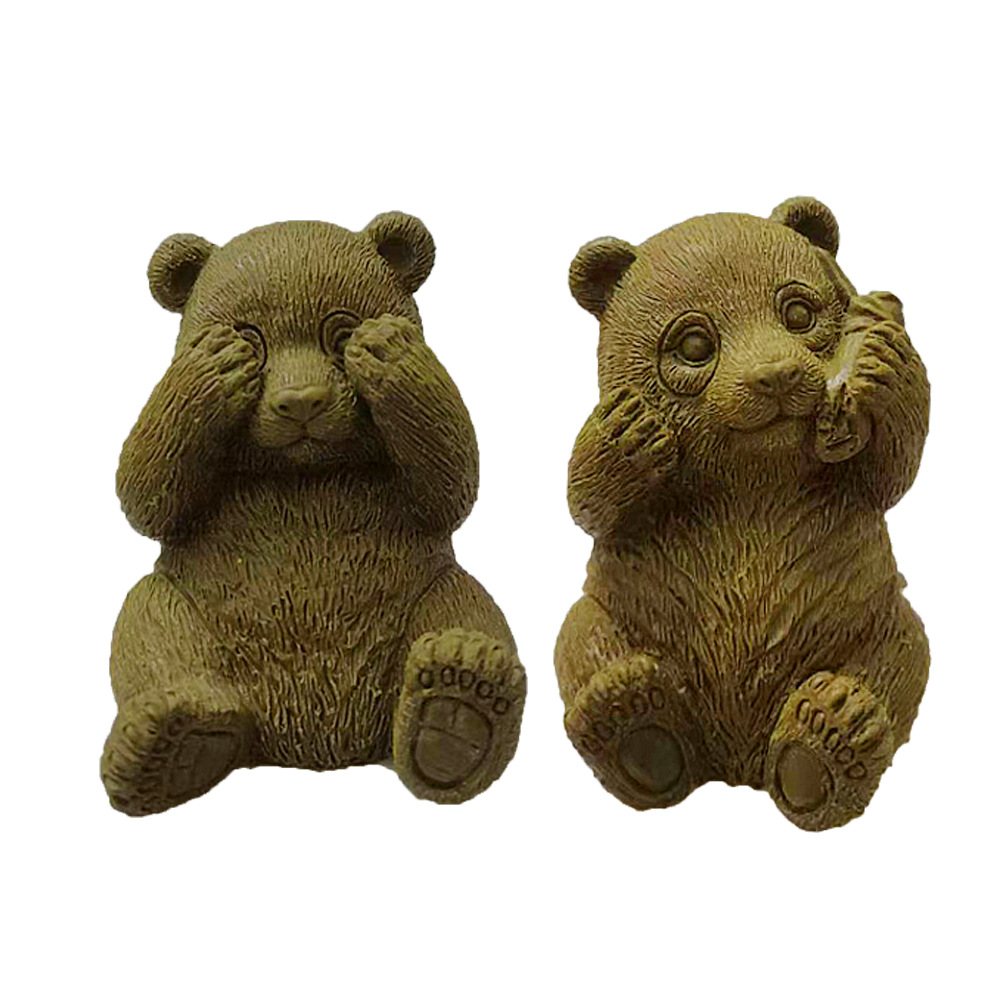 Danny Panda ice cube mold Aromatherapy gypsum Candle Simulation Silicone Bear Drip Glue Chocolate Decorative Silicone mold pic 1