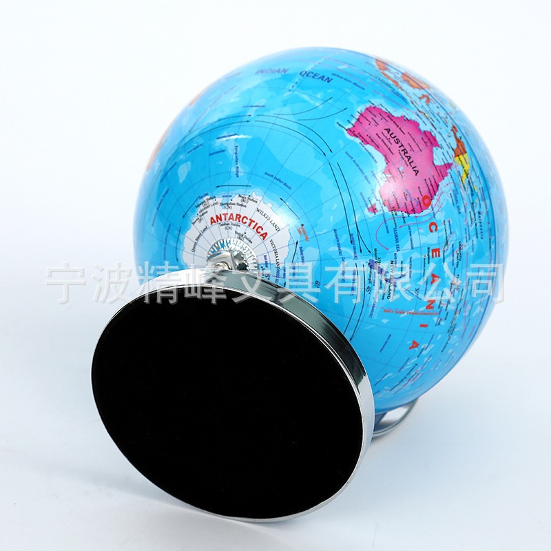 蓝/白地理地球仪 电镀金属支架学生用教学器材中号课堂教材摆件详情11