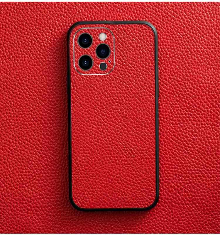 This new genuine leather frame lens is suitable for the Apple 14ProMax15 13 phone case. It features a high-end leather veneer with a lychee texture pic 22