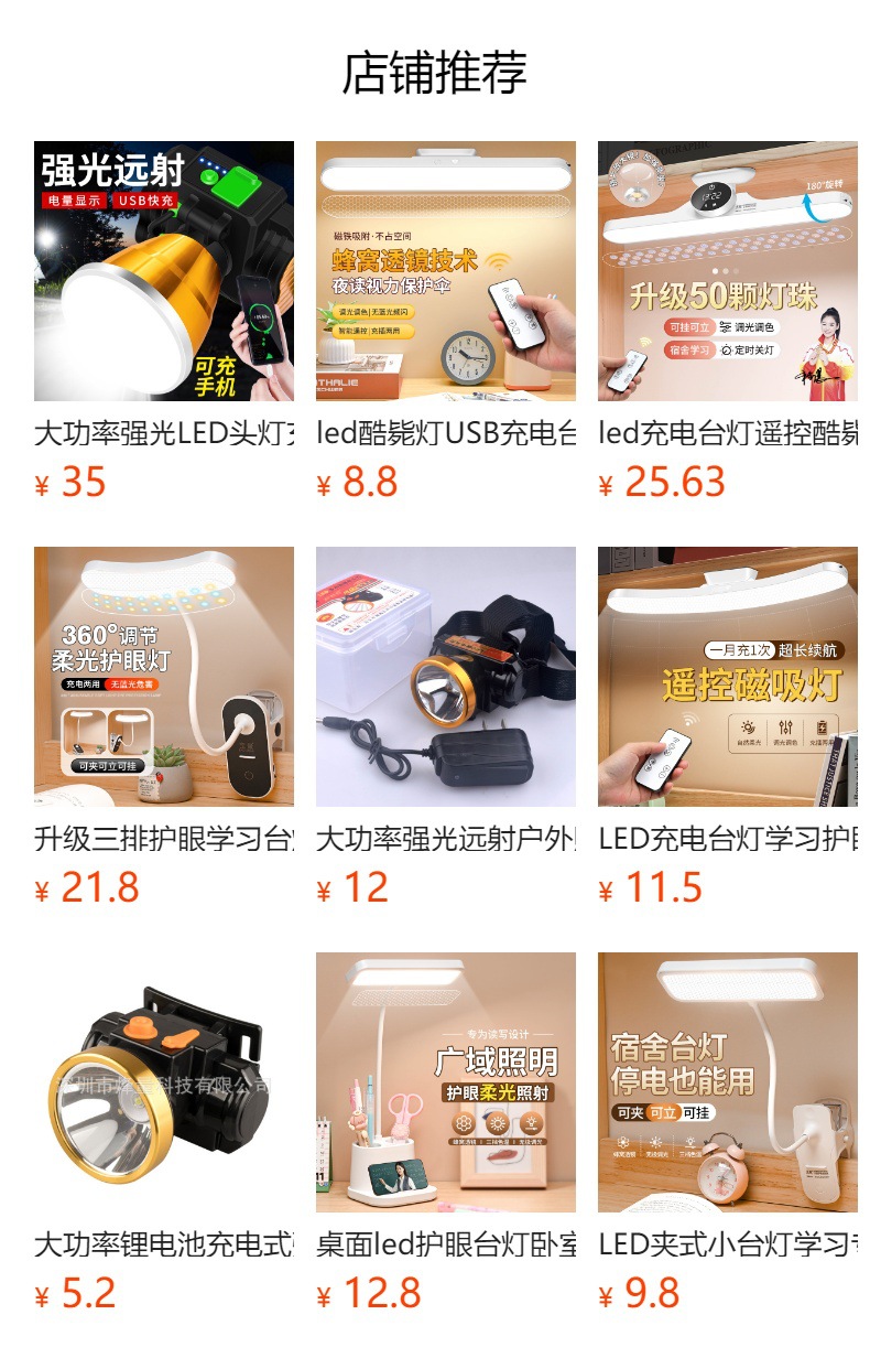 LED夹式小台灯学习专用宿舍学生儿童阅读充插两用卧室书桌床头灯详情1