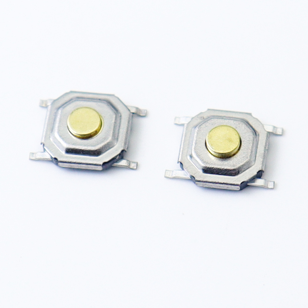 Manufacturer 5.2*5.2 touch switch 4*4*1.5-8 four-pin patch waterproof metal copper head key switch tape pic 5
