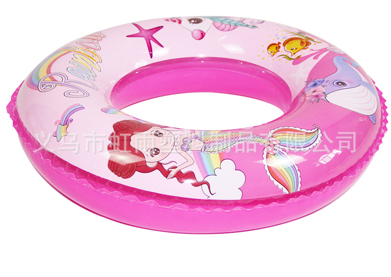 虹雨新款美人鱼儿童游泳圈批发可爱独角兽腋下圈PVC充气卡通泳圈详情6