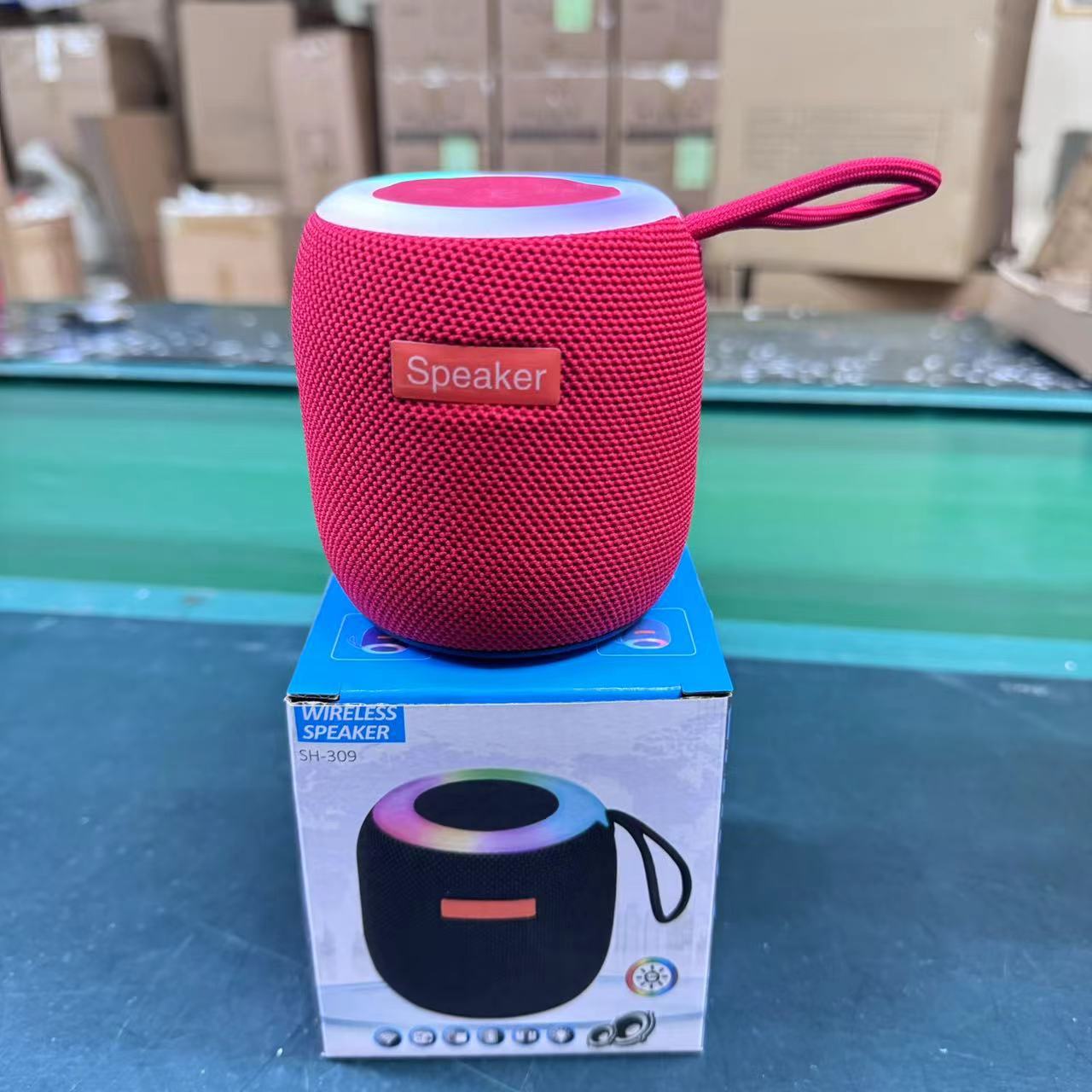 Cross-border 309 Bluetooth speaker, outdoor cycling wireless portable card-inserting subwoofer, home ambient light, desktop speaker pic 6