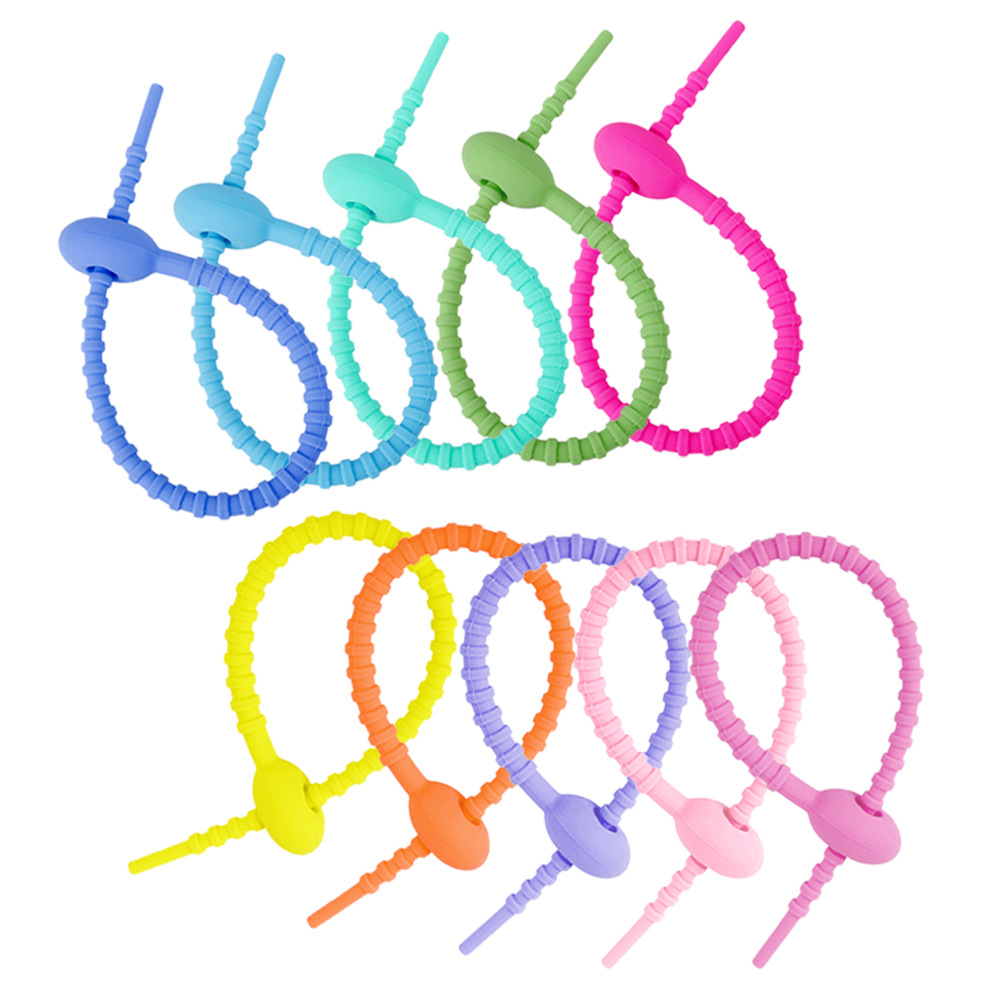 Colorful silicone rubber rope, multi-purpose cable tie, anti-slip and durable, binding material, binding wire, fixed binding wire pic 28