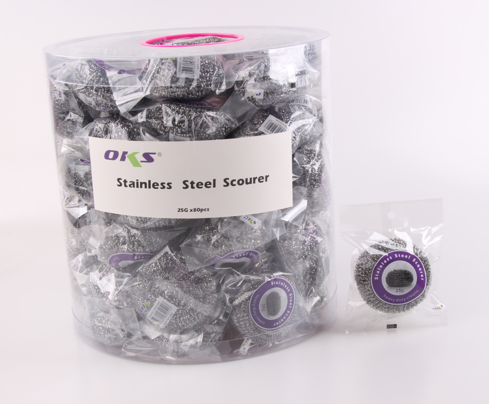 家用钢丝球不锈钢清洁球锅刷洗碗刷钢丝球厨房洗碗清洁球OKS详情8