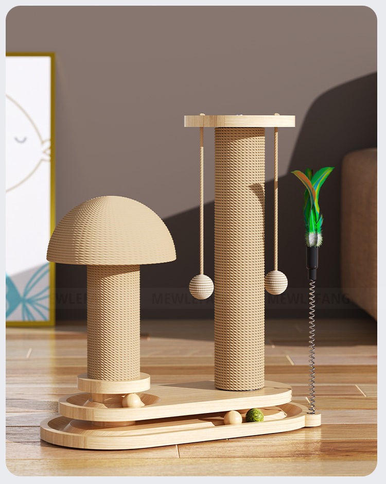 猫抓板耐磨不掉屑猫抓柱剑麻爪板猫咪玩具自嗨解闷立式猫爬架一体详情17