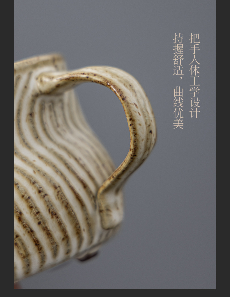 侘寂粗陶复古咖啡杯水杯手捏陶瓷高颜值陶瓷杯茶咖杯下午茶马克杯详情15