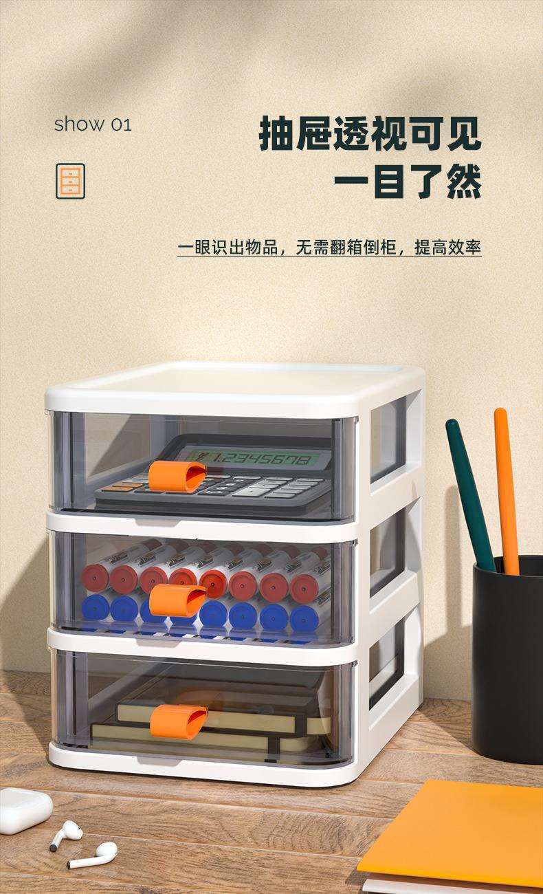 Storage box, desktop shelf, drawer-type multi-layer office storage box, storage box, desk storage and organization box pic 3