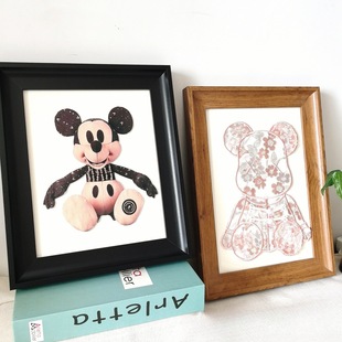 相框中空标本框木质玻璃立体黑色蝴蝶昆虫装裱自装摆台展示画框详情16