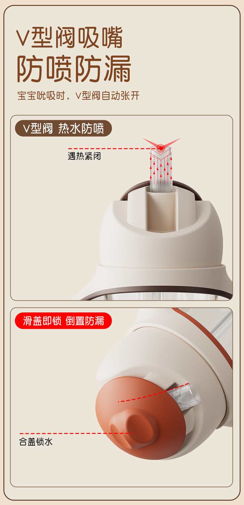 跨境宝宝学饮杯tritan吸管杯带柄刻度防漏防摔防喷宝宝学饮杯工厂详情4