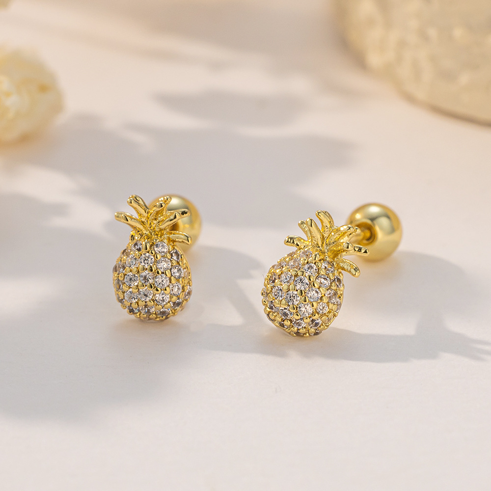 热卖耳钉耳环套装轻奢镶钻锆石缕空老鼠头个性时尚百搭小耳钉耳饰详情9