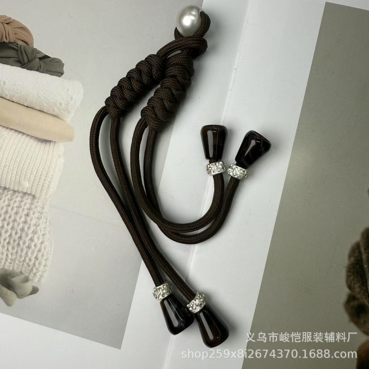 中式盘扣珍珠国风纽扣流苏中国结大衣对扣羽绒毛衣唐装汉服扣子详情2