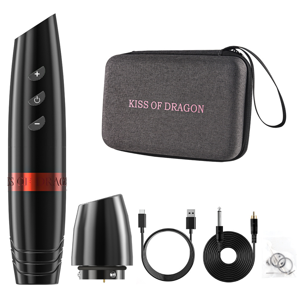 The new shanilak Dragon Kiss wireless charging tattoo pen set comes with a tattoo beauty tool pic 8