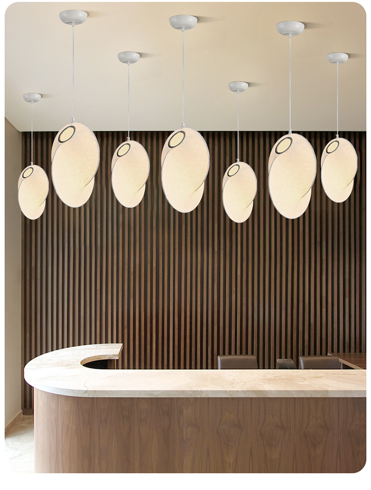 Lanterns, round balls, fabric chandeliers, new Chinese-style simple and creative bedroom, dining room, bar counter, Japanese silk tea room, Zen lamps pic 8