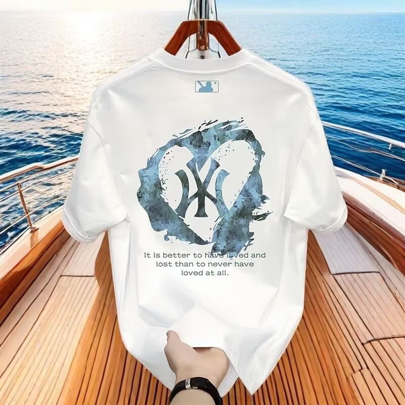 National trendy summer 2025 camiseta de manga corta hombre estampado cuello redondo cuerpo adolescente legging suelto camiseta pic 17