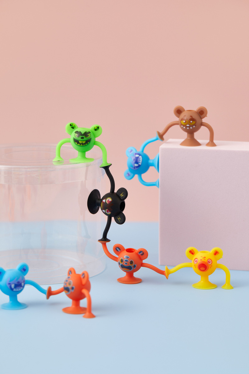 Colorful cartoon monster 3D printed gyroscope toy Kneading Fun capsule Gacha pic 5