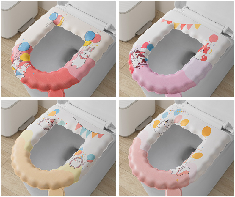 北欧风加厚毛绒马桶坐垫针织O型圈坐便套家用坐便器垫四季马桶垫0358详情1