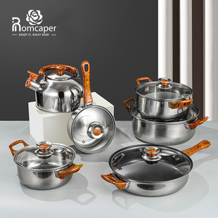 7-piece set of foreign trade kitchenware for Africa - aluminium pot Set 7-in-1 Pot set pic 2