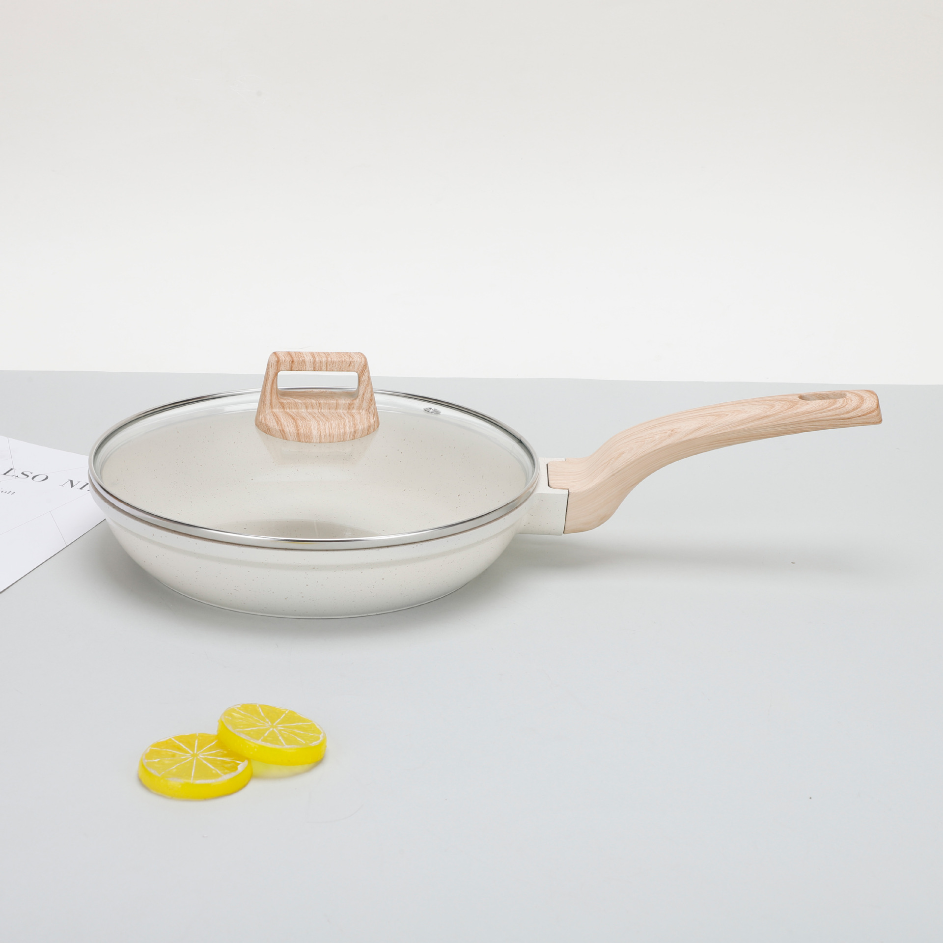 Frying pan set, tourmaline non-stick set, granite cookware, non-stick five-piece set, wok, soup pot, small milk pot pic 9