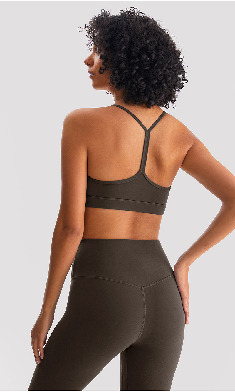 INFLACHI运动内衣女裸感磨毛舒适吸湿排汗瑜伽服吊带健身美背文胸详情21