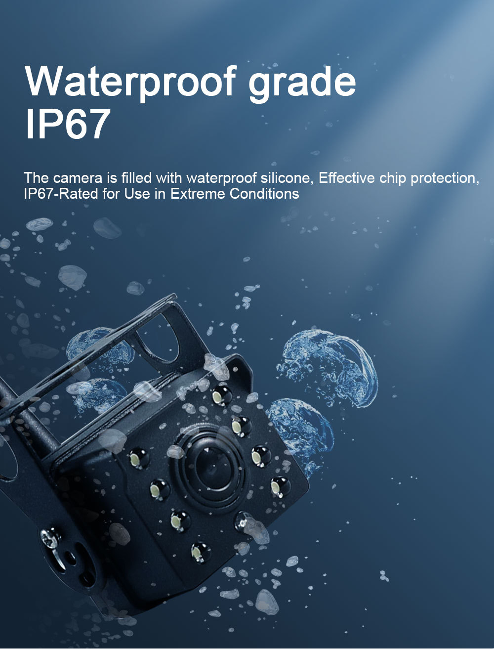 The 5-inch universal display screen for small cars is equipped with a built-in digital wireless high-definition 150° rearview reversing camera image system pic 9