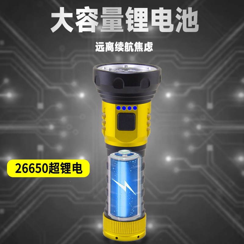 跨境新品派力德多灯手电筒铝合金远射白激光手电8+1超长续航详情6