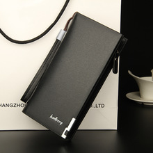 新款男士长款钱包baellerry跨境多卡位三折钱夹简约商务拉链票夹详情5