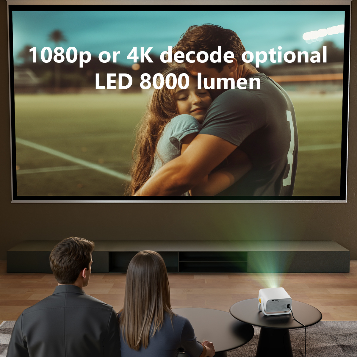 新升级跨境V19投影仪安卓系统高清智能投影机wifi家庭影院投影仪详情6