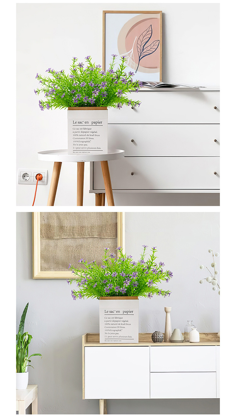 SheinTEMU热卖仿真花束绿植假花装饰塑料人造玫瑰批发办公文化园艺摆件详情9