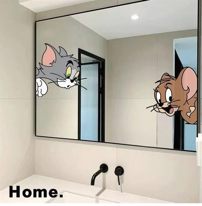 猫和老鼠卫生间玻璃门贴纸创意卡通浴室厕所装饰贴画厨房防水贴膜详情10