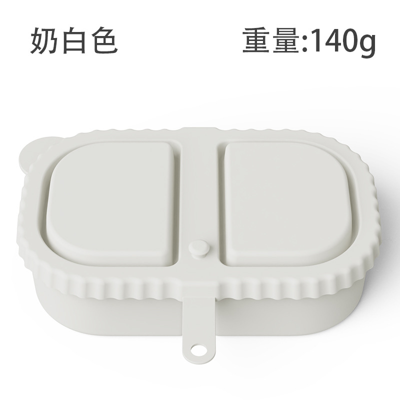 silicone snack container硅胶双格调味盒酱料盒带盖硅胶零食容器详情2