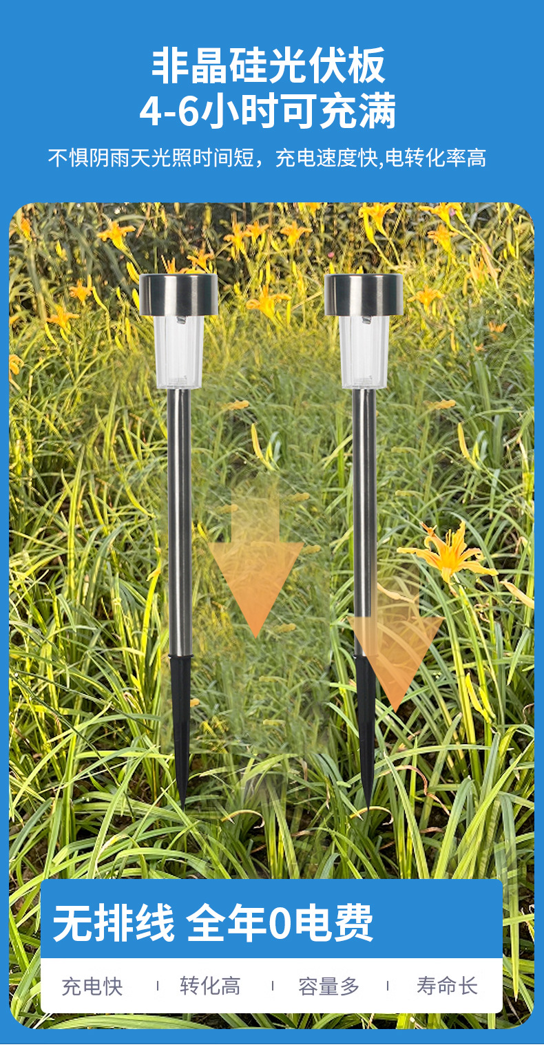 太阳能草坪灯太阳能灯户外庭院灯天黑自动亮防水氛围灯小夜灯灯详情10