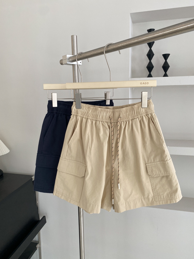 GAGD Japanese-style casual workwear shorts for women, Korean high-waisted loose, slimming, tight-waisted wide-leg shorts pic 26