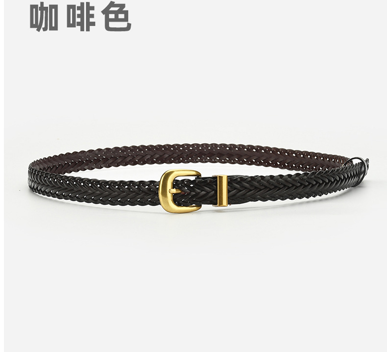 新款手工编织皮带复古百搭连衣裙牛仔裤针扣休闲女士腰带工厂批发详情8