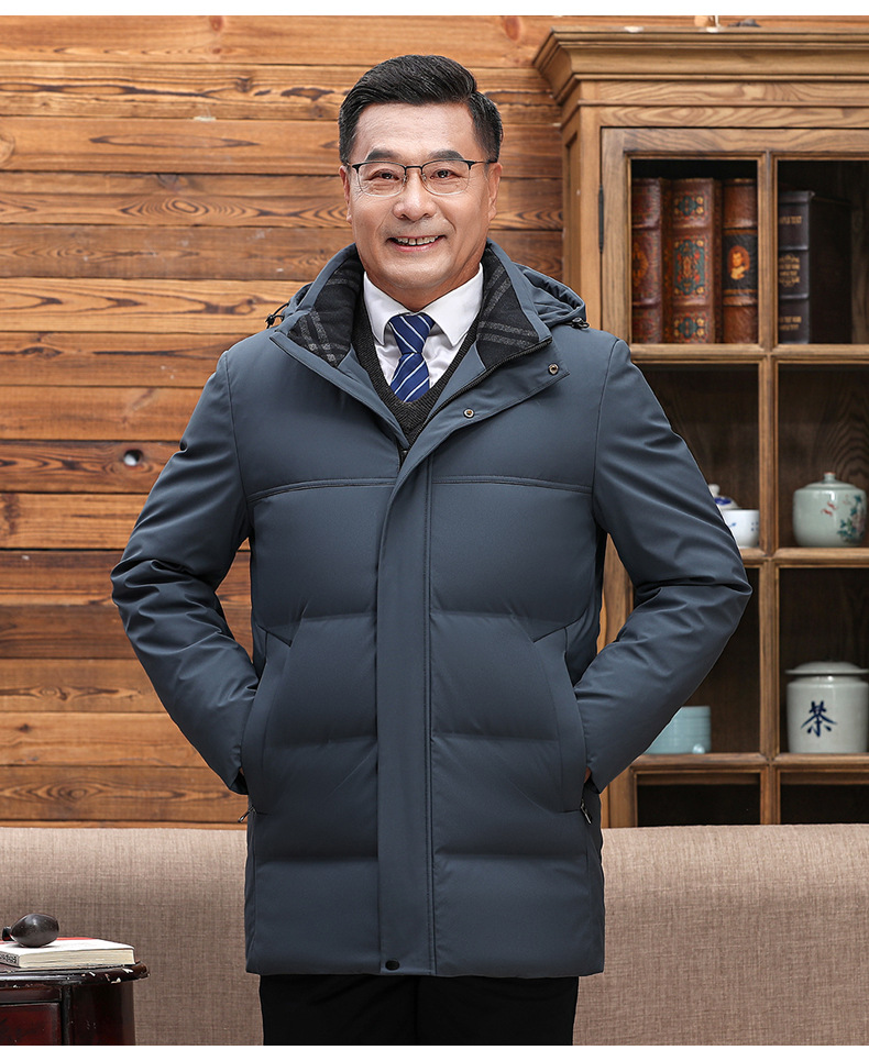 中老年羽绒服男短款加厚大码老年父亲爸爸鸭绒保暖外套加厚保暖详情21