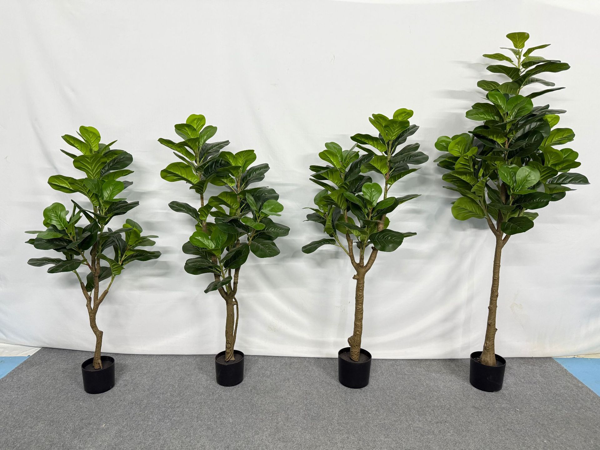 Simulated new style Ficus lyrata potted plant, large home floor-standing decorative item, green plant for homestay and shopping mall decoration, Ficus lyrata pic 1