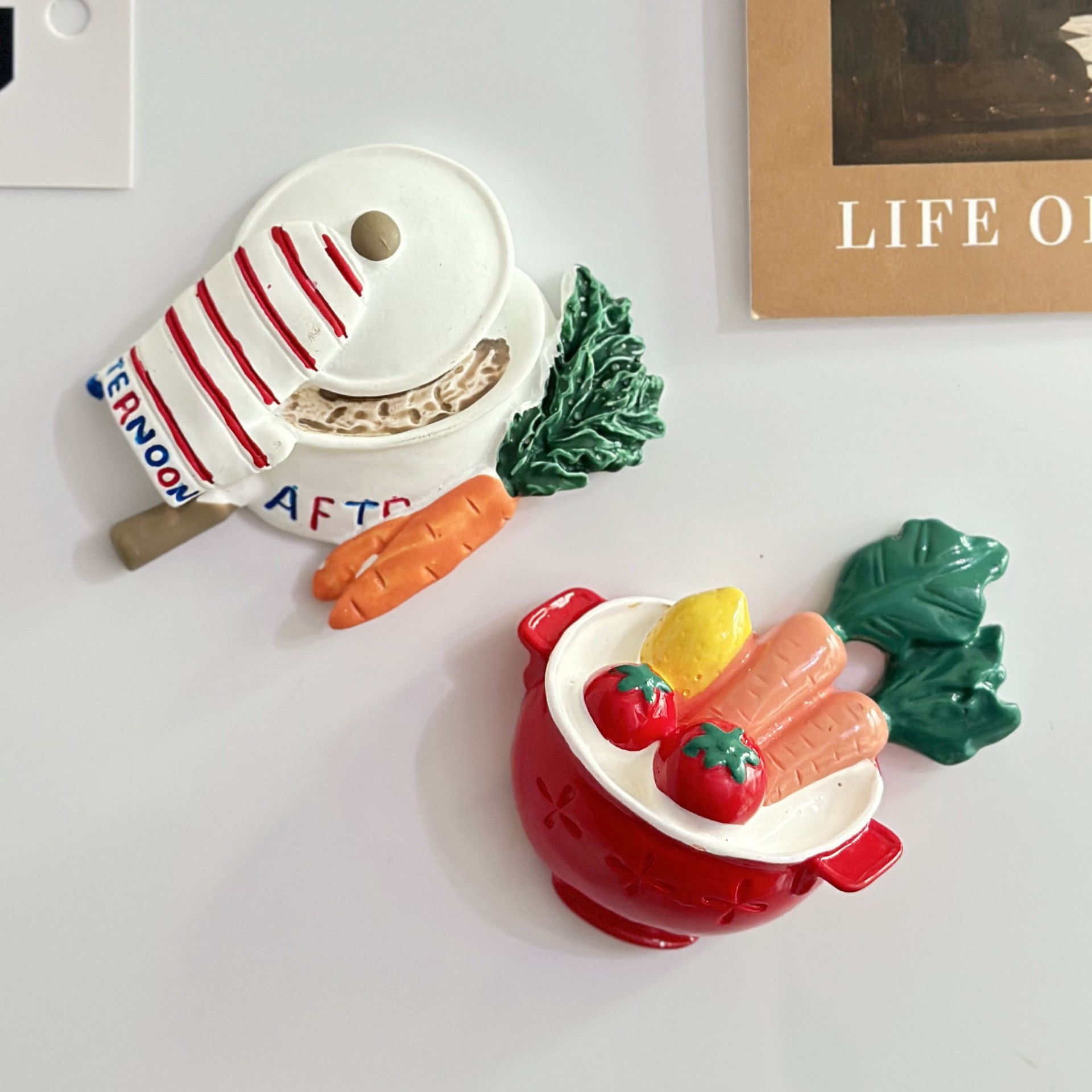 Ins-style cute food toys: carrot bread slices, pumpkin soup, fridge magnets, magnetic stickers, creative 3D personalized food toys pic 5