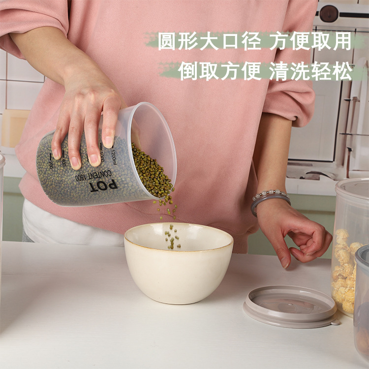 Plastic sealed cans, kitchen preservation storage boxes for grains and cereals, transparent containers for dry tea, snacks and milk powder pic 2