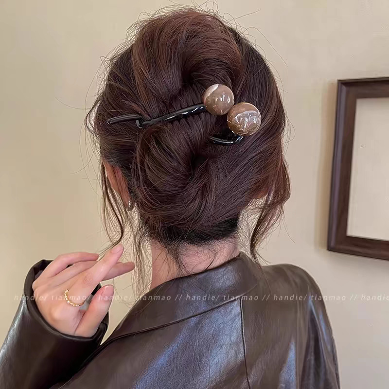 Elegant one-line hair clip, twist clip at the back of the head, 2025 new style, light luxury and high-end style, updo, grab clip, duckbill clip headwear pic 38