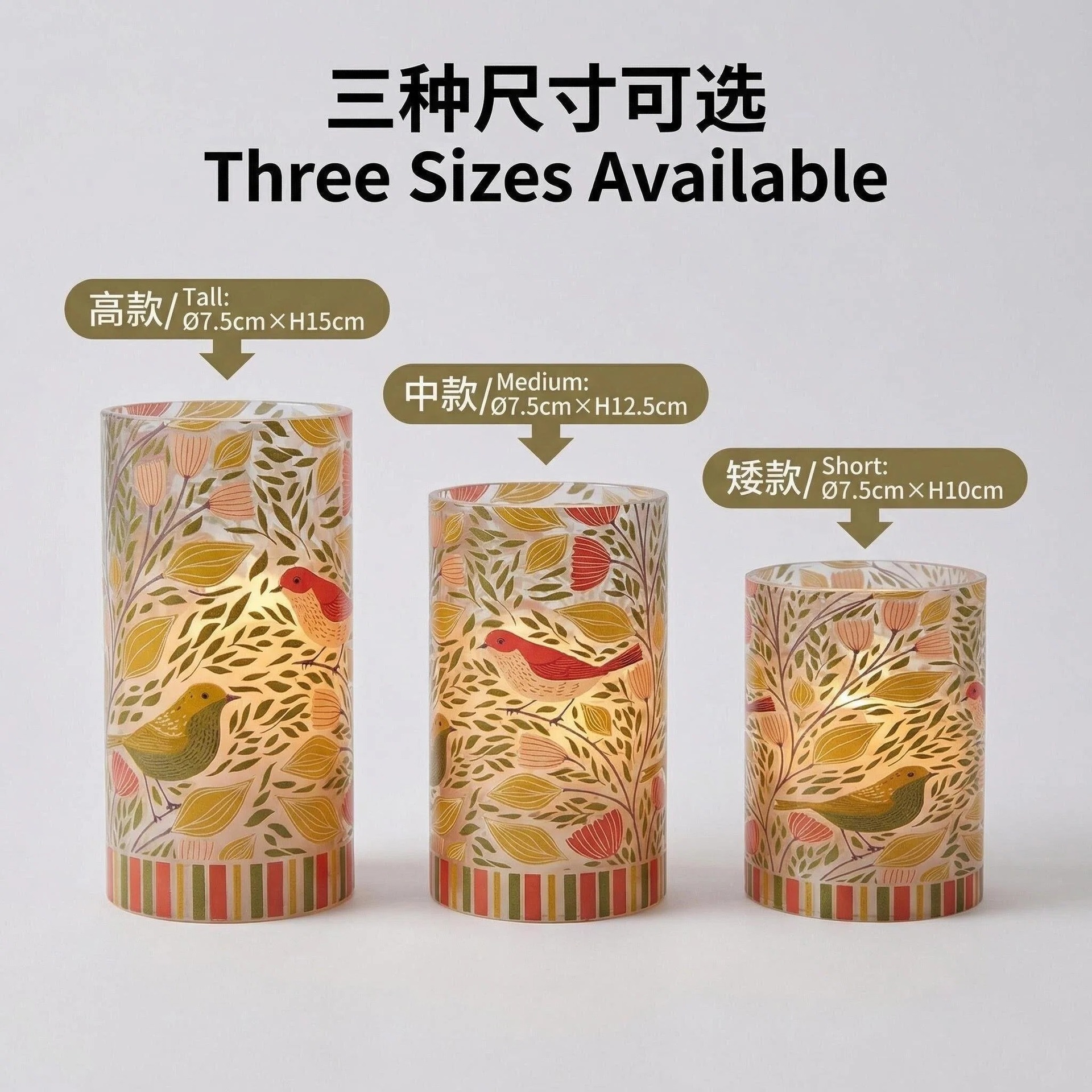 Uv-printed new magpie replaceable pattern luminous decorative candle 7.5 electronic candle factory direct sales pic 6
