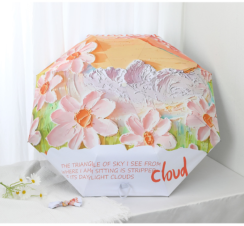 全自动卡通雨伞女可爱晴雨两用太阳伞防晒防紫外线遮阳伞定制logo详情25