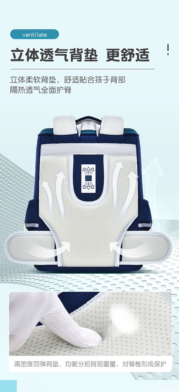 Sesame Baby new school bag for Boys one-piece open space bag 1-3-6 grade children backpack pic 8