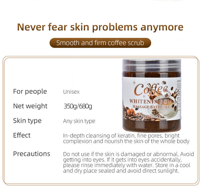 跨境Coffee阿拉比卡咖啡全身去角质留香磨砂膏盐ScrubShowerBath详情3