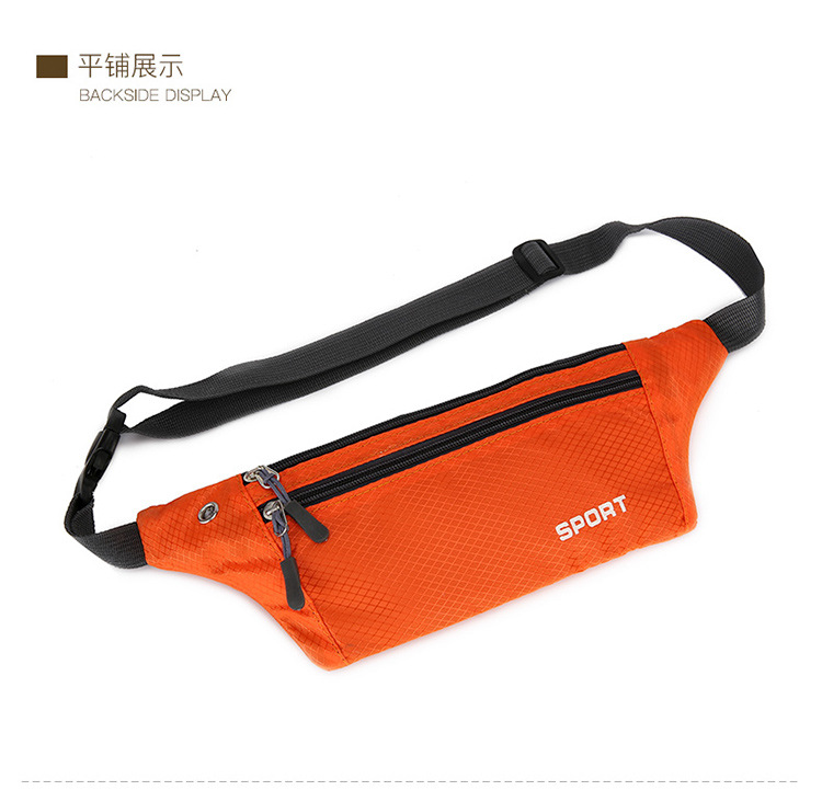 Outdoor fashion running casual sports waist bag, invisible crossbody sports crossbody bag, checkered close-fitting mobile phone waist bag pic 17