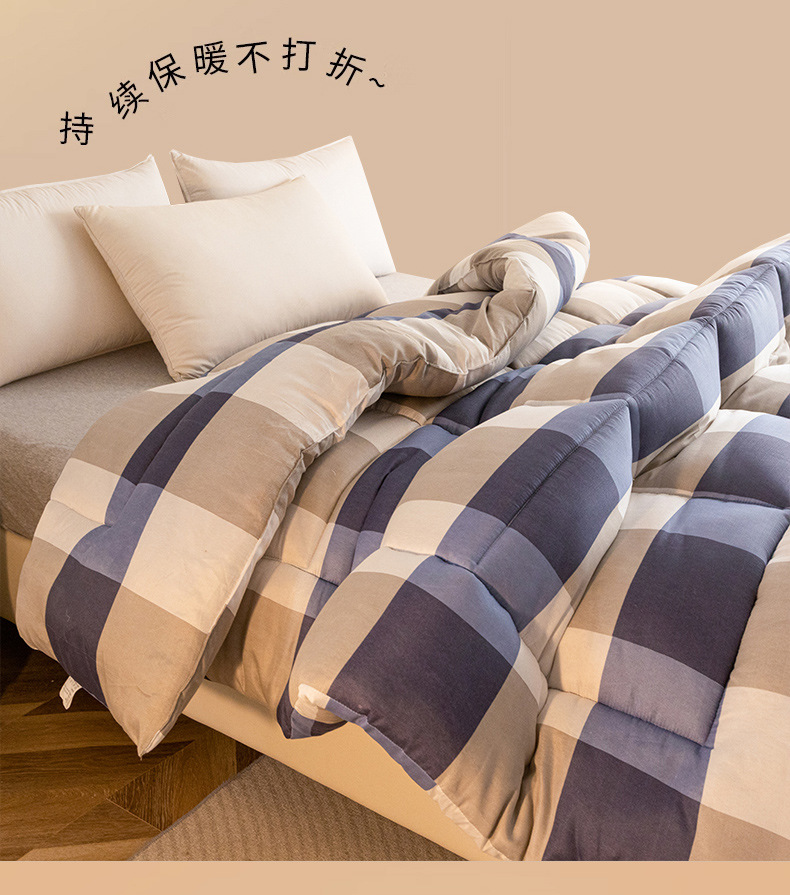 Thickened cotton quilts and bedding, winter student dormitory construction site quilts, labor protection winter quilts, single and double summer cool quilts, winter pic 7